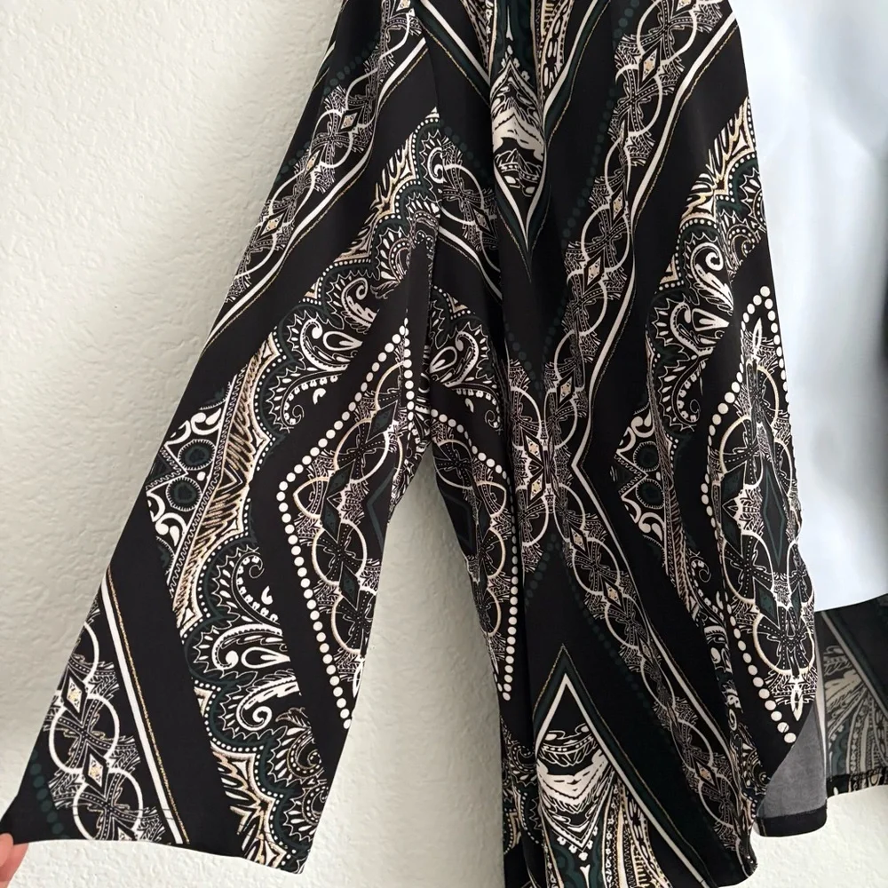 Chicos Travelers Collection Open Front Cardigan Slinky Sz 3 XL 16